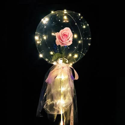 Ramo de rosas en globos iluminados con luces led LOVEBALLOON (Últimas unidades)